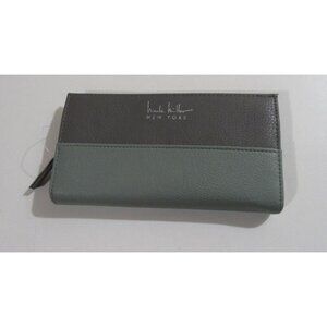 Nicole Miller Womens Cosette Slate/Celedon Wallet NWT